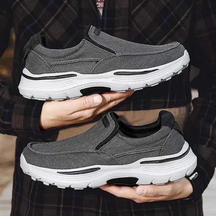 Chaussures décontractées pour hommes mocassins respirants en toile