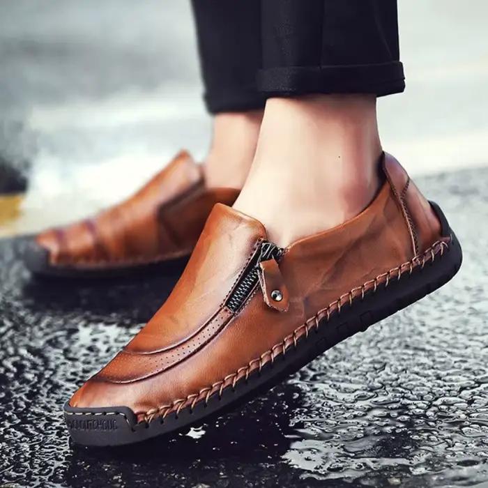 Chaussures en cuir faites à la main pour hommes, mocassins de haute qualité, confortables, à semelle souple, de marche, offre spéciale, chaussures de conduite, nouvelle collection
