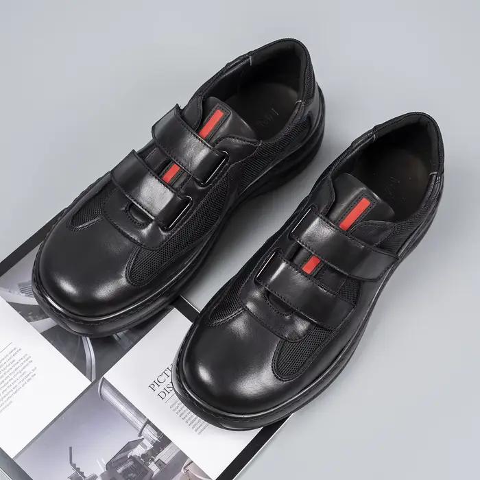 Chaussures simples pour hommes, boucle, cuir véritable fait à la main, version européenne, pour le travail, confortables et décontractées ;