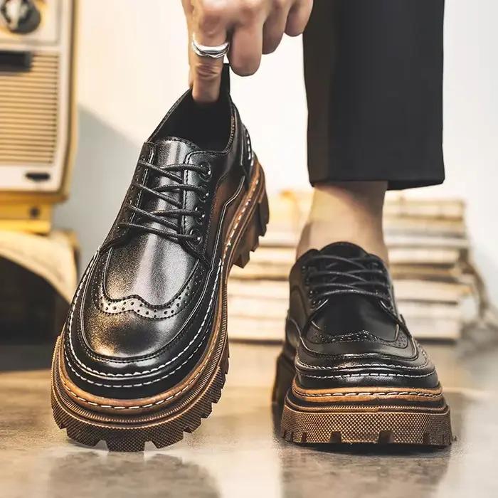 Chaussures en cuir professionnelles pour hommes de bureau et carrière, style britannique, pour mariage et occasions formelles de printemps à automne