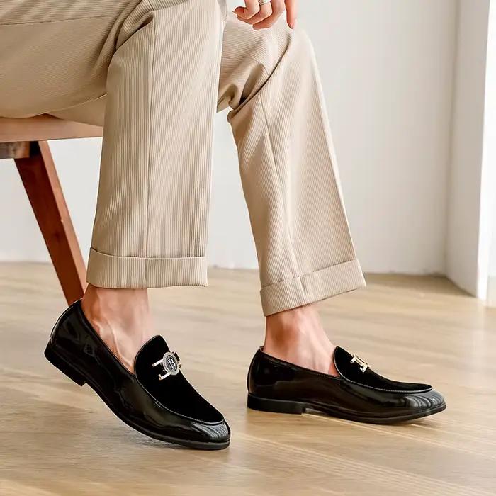 Mocassins Homme Marron Designer Été 2026 – Chaussures en Cuir Confortables et Décontractées pour Hommes, Taille 47 – Mocassins Habillés Homme