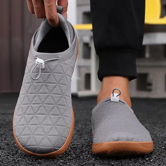 Chaussures en maille large minimaliste et unisexe pour une marche confortable et les activités de plein air décontractées avec semelles souples adaptées aux voyages