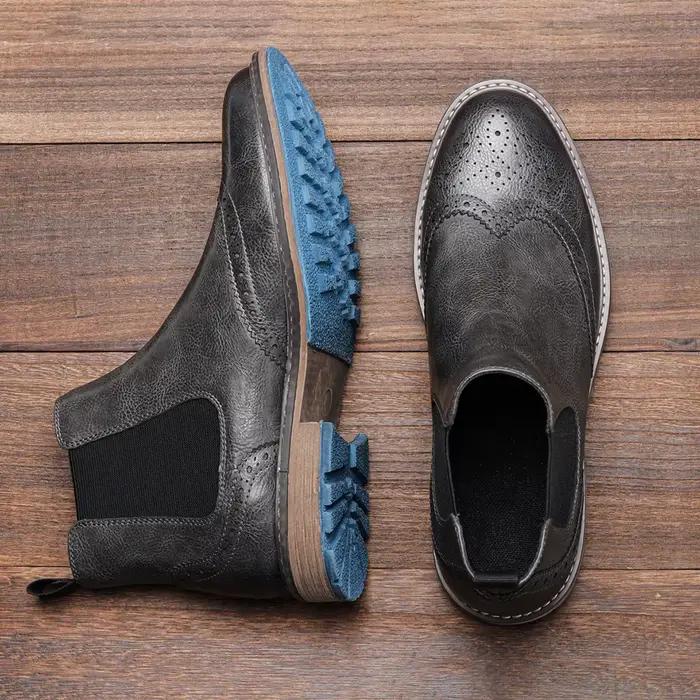 Bottes Chelsea en cuir pour homme style britannique confortable et élégant pour printemps automne occassions multiples à offrir