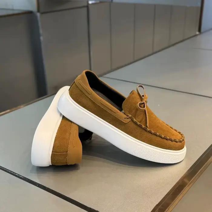 Marque chaussures pour hommes rétro daim cuir