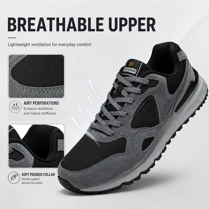 Baasploa Chaussures de marche décontractées pour hommes