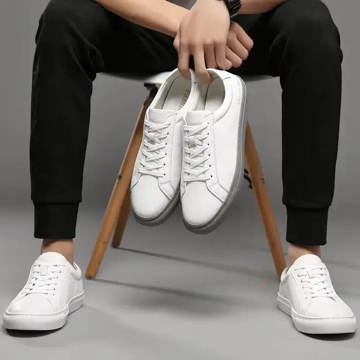 Chaussures pour hommes en cuir véritable italien 2025