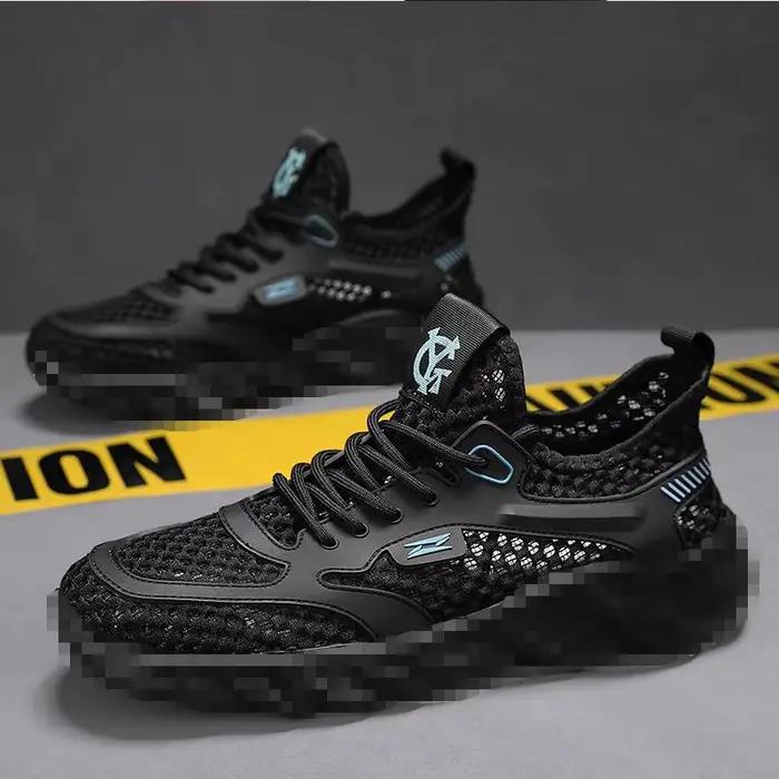 Chaussures de randonnée aquatique pour hommes à bout rond, en maille ajourée respirante, séchage rapide, coupe basse, décontractées