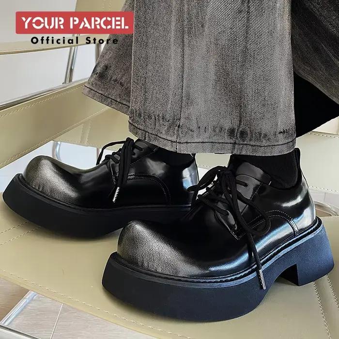 Grandes chaussures derbies polyvalentes en cuir retourné pour hommes