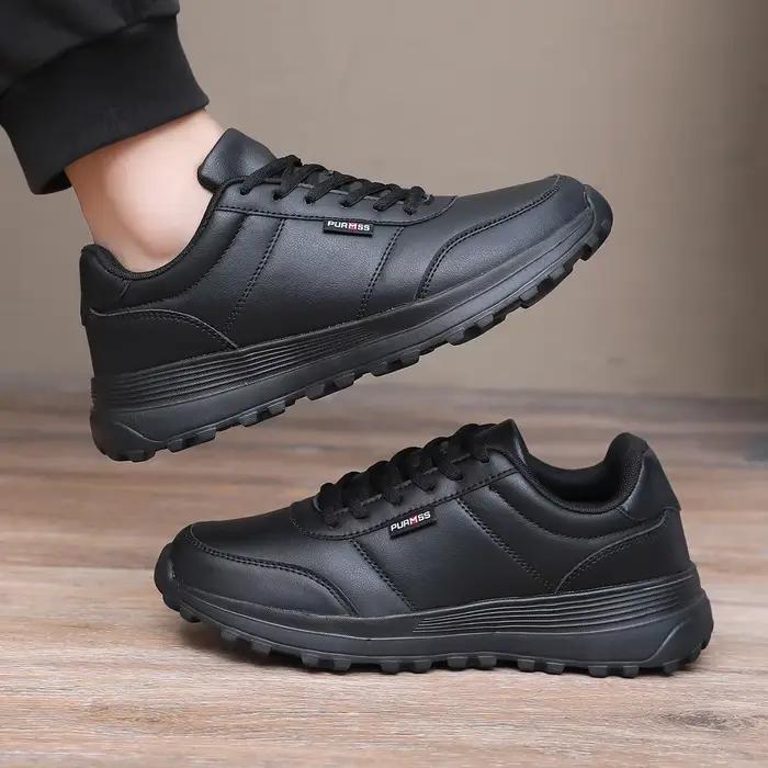 Chaussures décontractées SNORW pour hommes, mocassins de sport avec semelles EVA, confortables et durables pour homme, grandes tailles, noir et blanc