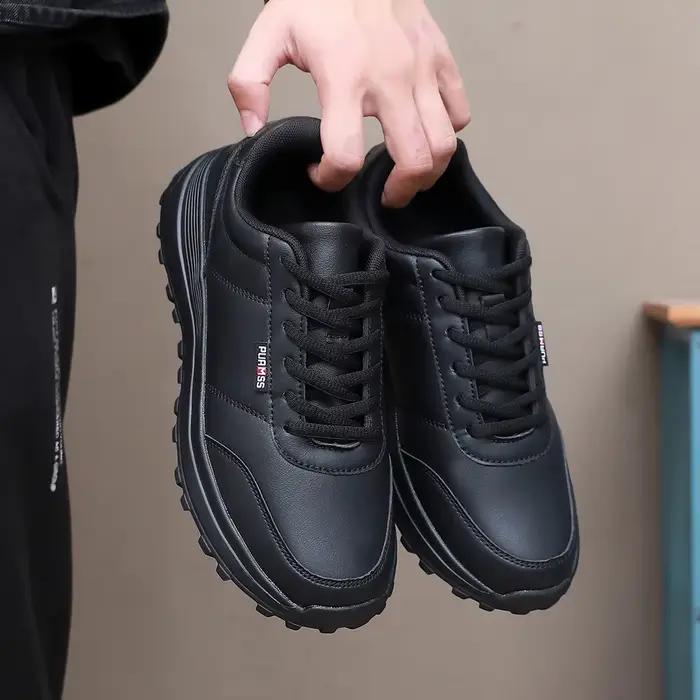 Chaussures décontractées SNORW pour hommes, mocassins de sport avec semelles EVA, confortables et durables pour homme, grandes tailles, noir et blanc