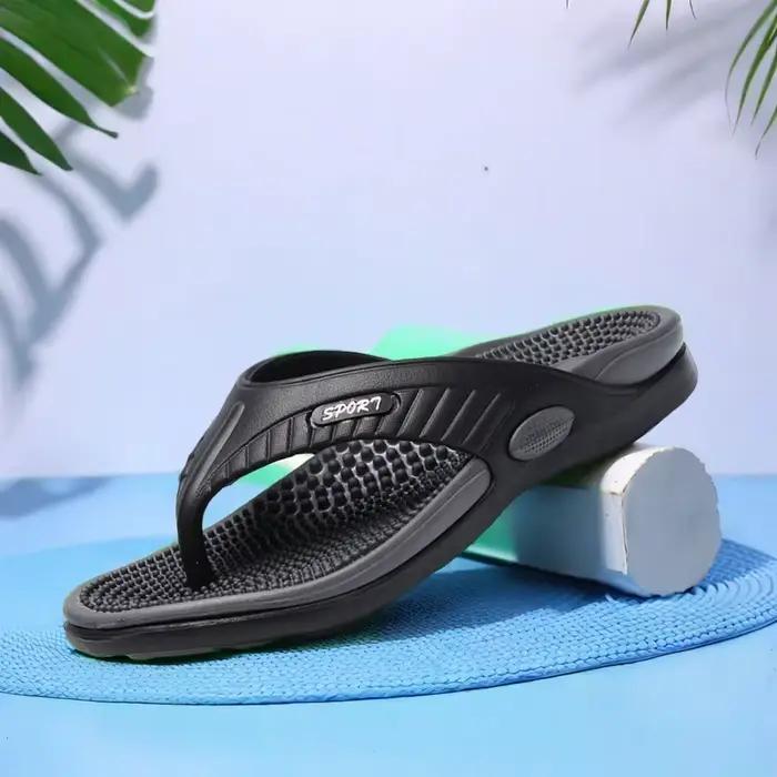 Sandales EVA légères pour hommes avec semelle de massage Options multicolores Pantoufles à enfiler de grande taille pour la plage Utilisation quotidienne à la maison en plein air