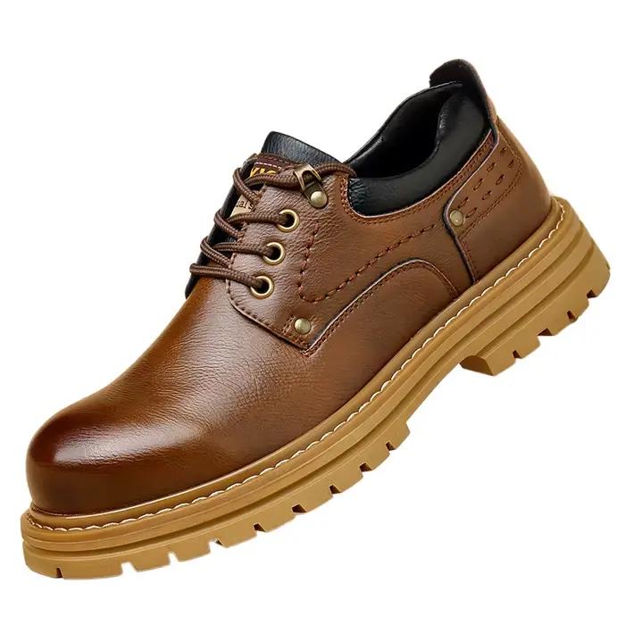 Nouvelles Chaussures Derby Britanniques à Plateforme Printemps-Automne pour Hommes