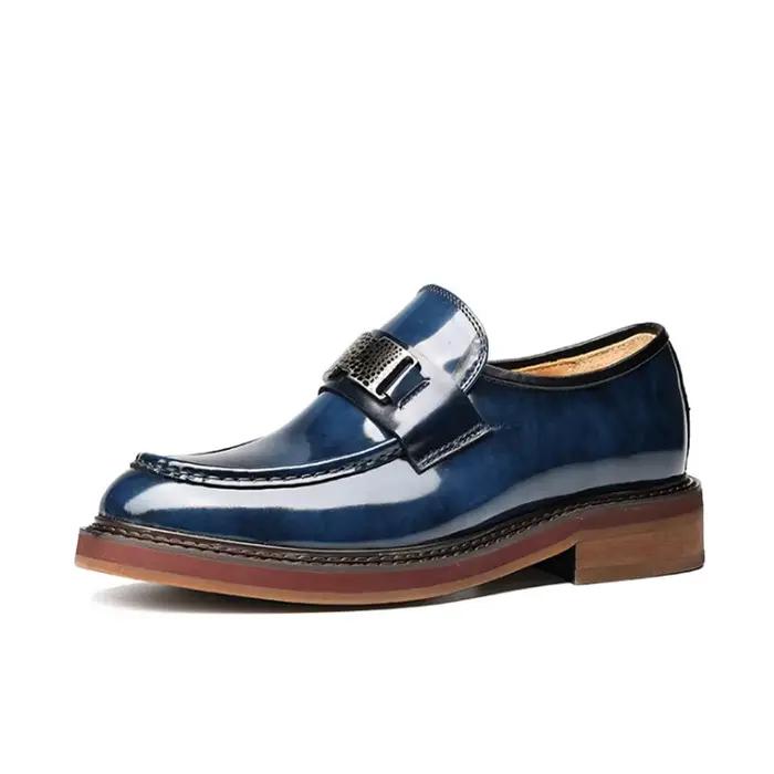 All Cirhide-Chaussures d'affaires pour hommes, Style anglais, Mocassins à fond de tendon de bœuf, Perles de perles, Chaussures en cuir brillant, Chaussures de mariage