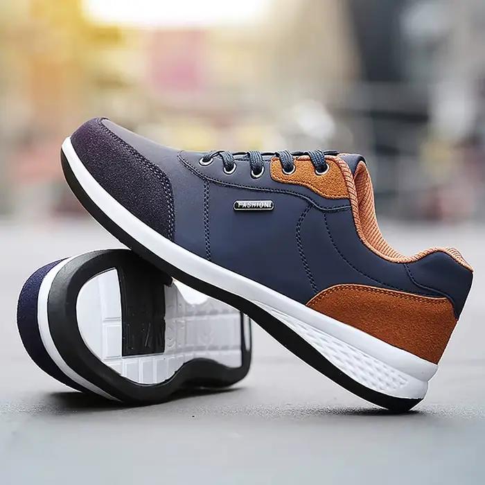 Cuir hommes chaussures Sneaker tendance sport course respirant