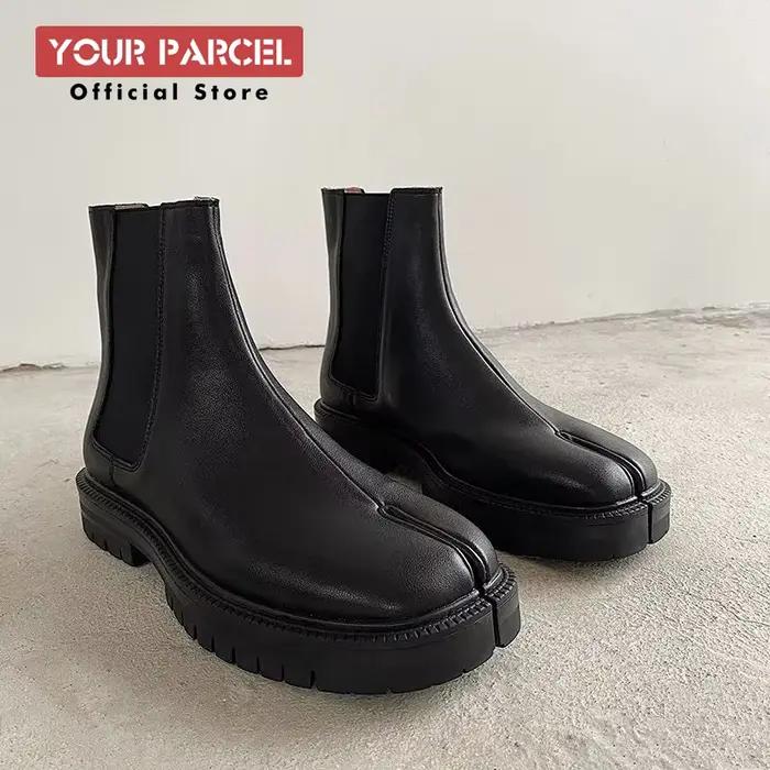 Chaussures à bout fendu pour hommes bottes Chelsea