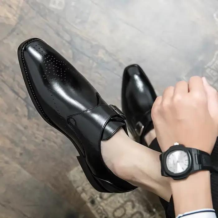 Mocassins en cuir décontractés pour hommes, chaussures provoqué de bureau, chaussures d'affaires classiques, chaussures de mariage de luxe, designer, haute qualité