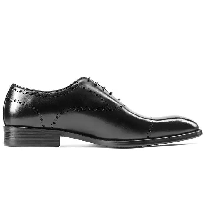 Hanmce-Chaussures Oxford en cuir véritable pour hommes, chaussures provoqué formelles d'affaires, chaussures de luxe de haute qualité