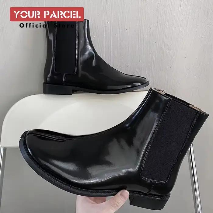 Bottes en cuir à bout fendu pour hommes