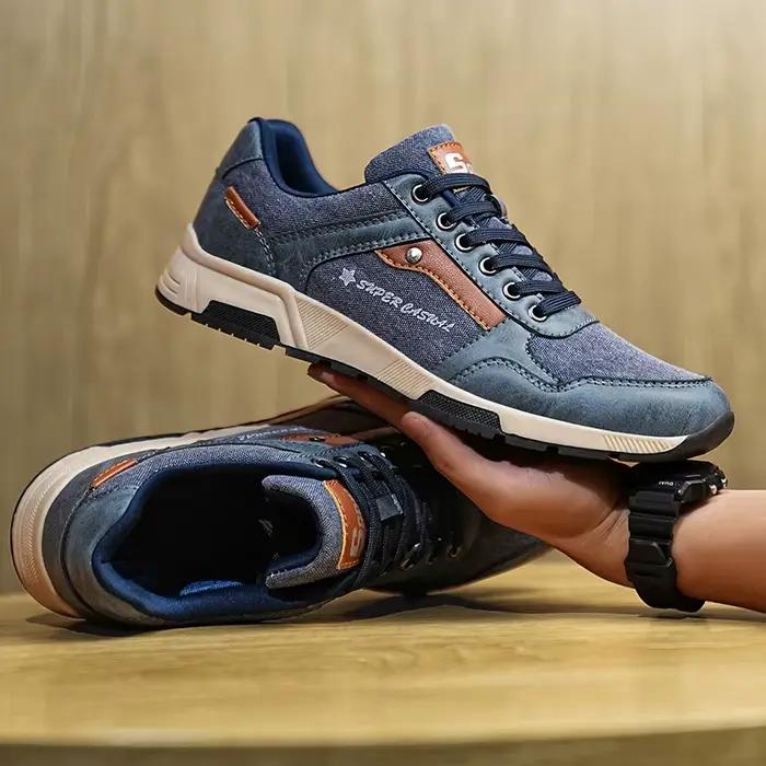 Chaussures décontractées en denim pour homme pointure 39 à 46 confortables antidérapantes occasions spéciales et quotidiennes