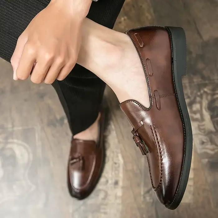 Chaussures en cuir décontractées pour hommes