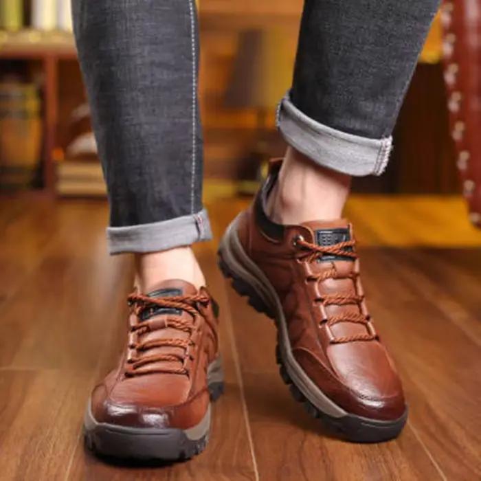 Chaussures de loisirs homme mocassins décontractées printemps automne avec semelle en caoutchouc et doublure en PVC pour randonnées et sorties urbaines