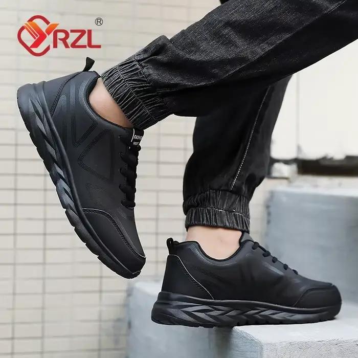 YRZL chaussures noires pour hommes baskets légères