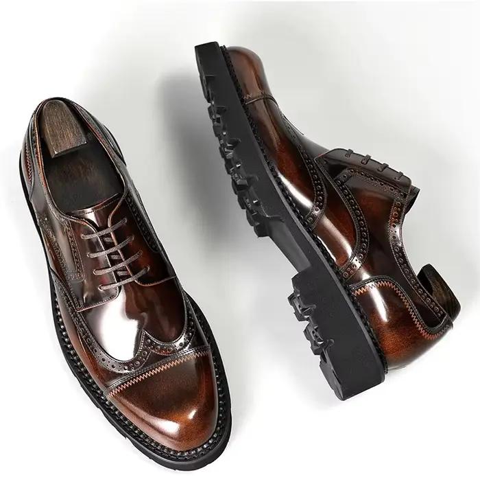 Chaussures formelles britanniques en cuir pour hommes