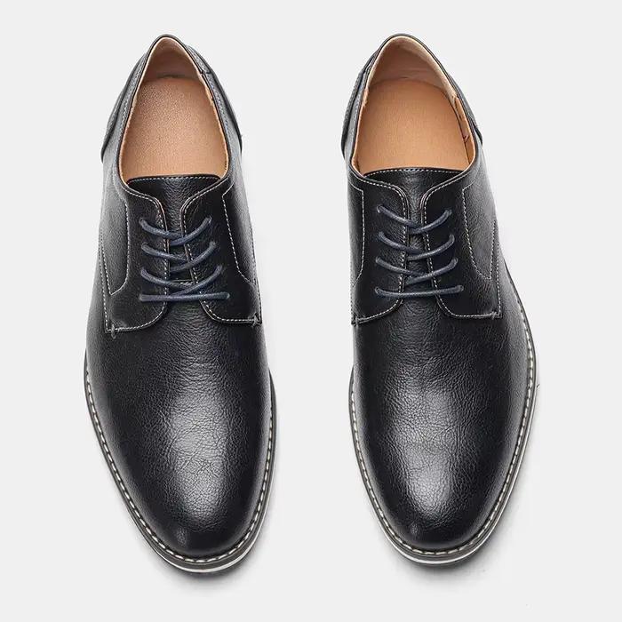 Mocassins en cuir pour hommes, chaussures décontractées, confortables, à la mode, de marque, 7-13 ans, 2024