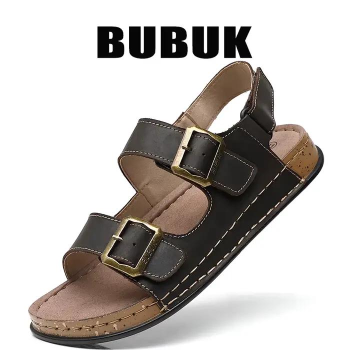 Sandales d'extérieur en cuir véritable Bubuk
