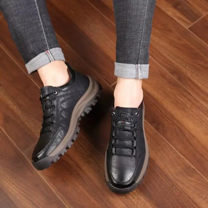 Chaussures de loisirs homme mocassins décontractées printemps automne avec semelle en caoutchouc et doublure en PVC pour randonnées et sorties urbaines