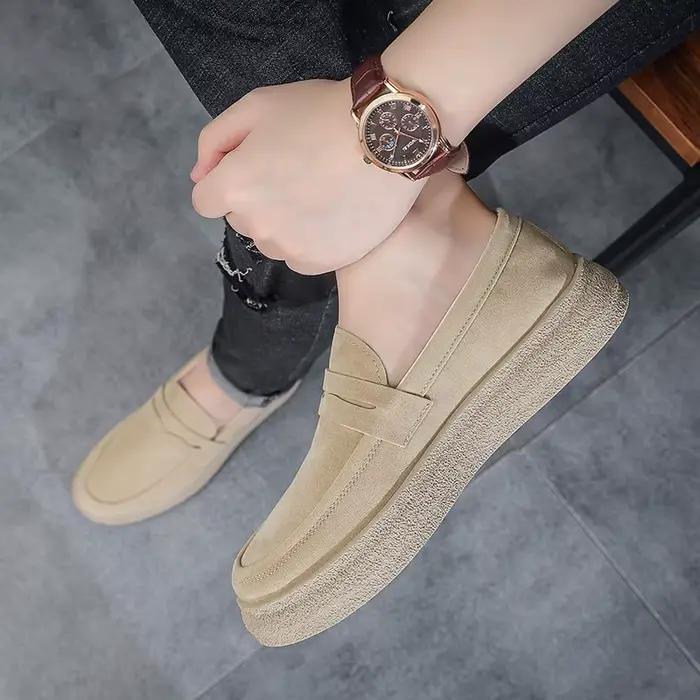 Chaussures décontractées rétro marron pour hommes