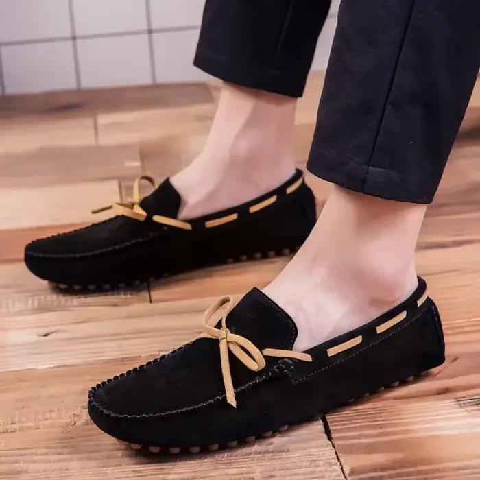Mocassins en cuir doux pour hommes, chaussures décontractées, mocassins formels, chaussures de conduite pour hommes, mocassins italiens confortables, marque de luxe, 2023