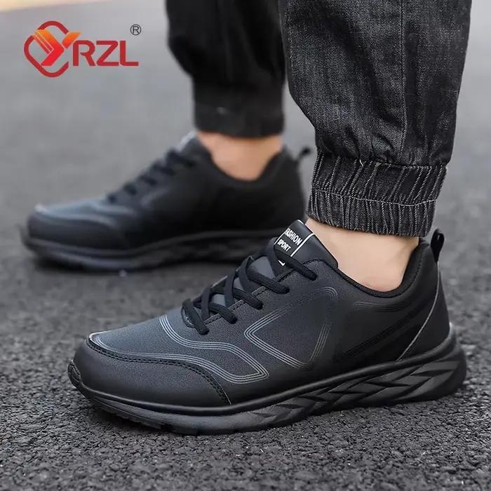 YRZL chaussures noires pour hommes baskets légères