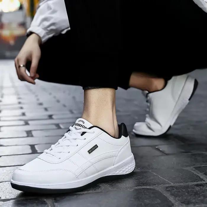 Baskets pour hommes chaussures de ville en cuir en plein air