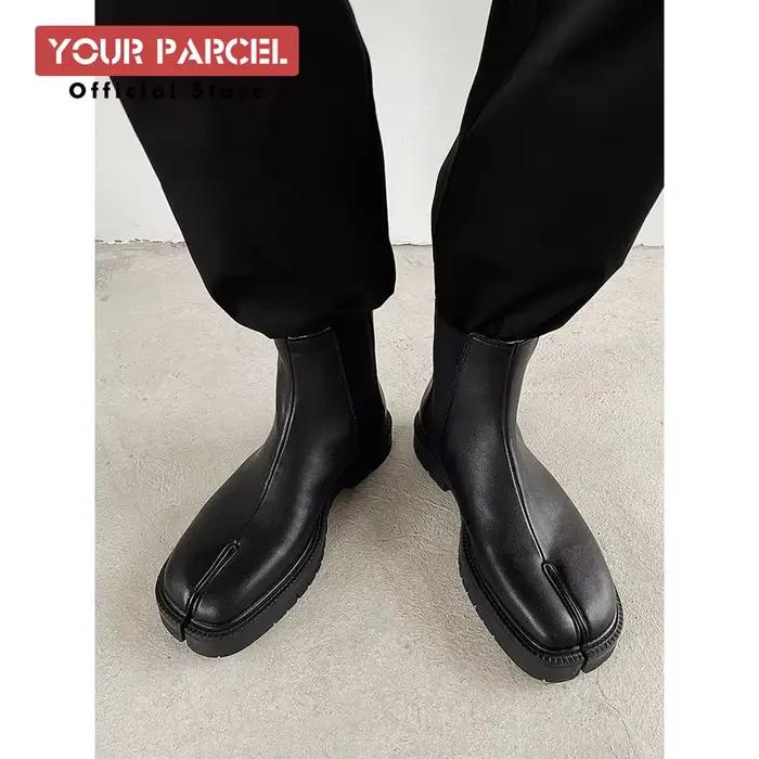 Chaussures à bout fendu pour hommes bottes Chelsea