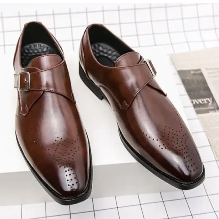 Mocassins en cuir décontractés pour hommes, chaussures provoqué de bureau, chaussures d'affaires classiques, chaussures de mariage de luxe, designer, haute qualité