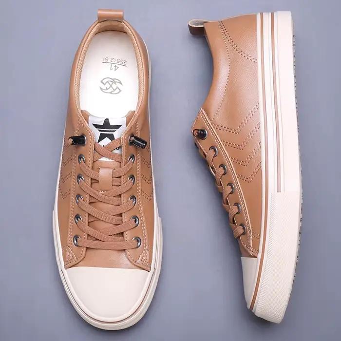 Chaussures en cuir pour hommes basses confortables chaussures de bureau plates décontractées chaussures en cuir pour hommes chaussures classiques travail de bureau d'affaires 23848