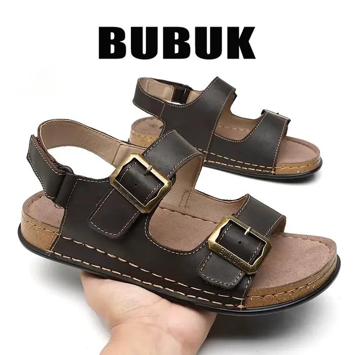 Sandales d'extérieur en cuir véritable Bubuk