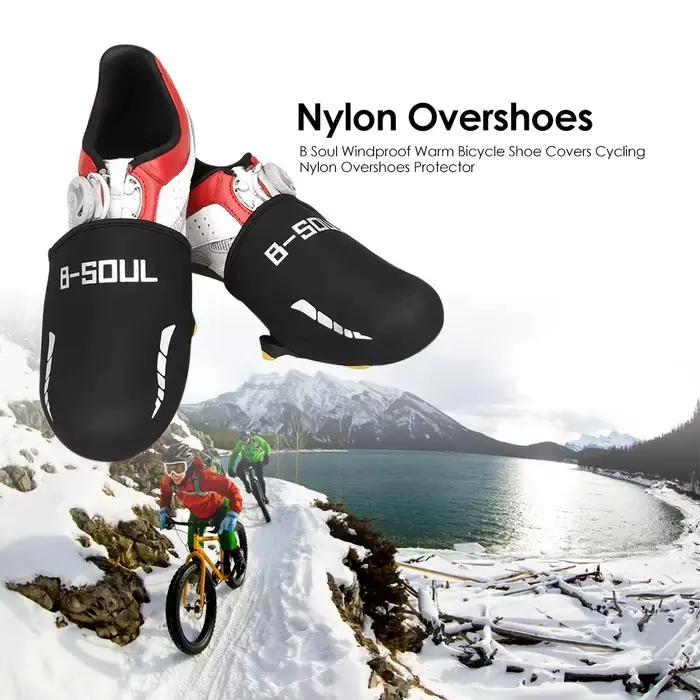 2 couvre-chaussures B-Soul coupe-vent pour le cyclisme, couvre-chaussures anti-poussière et anti-froid pour vélos de route et de montagne, couvre-chaussures créatifs personnalisés pour protéger les em