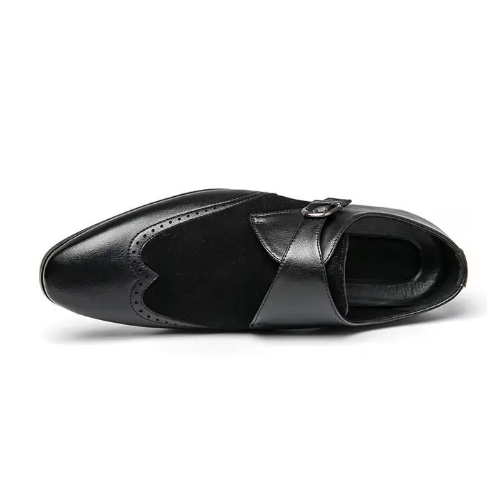 Chaussures en daim pour hommes, chaussures habillées en cuir, classiques Brogue, chaussures formelles, chaussures Bullock, grande taille 38-46