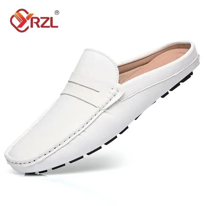 Mocassins Blancs Faits à la Main pour Homme