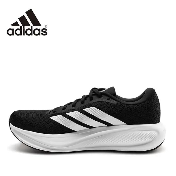 Adidas 2026s Nouvelles Chaussures de Course Respirantes en Maille Noires et Blanches Confortables Baskets Athlétiques Décontractées KJ1736 100% Authentiques
