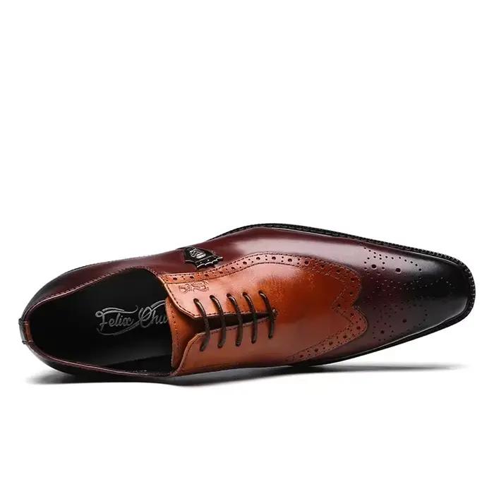 Chaussures habillées Oxford Brogue classiques pour hommes