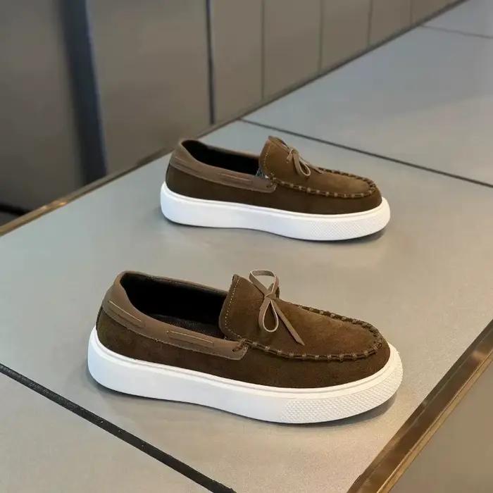 Marque chaussures pour hommes rétro daim cuir