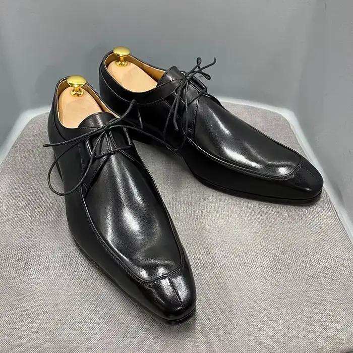 Chaussures Oxford Vintage en Cuir de Vache group pour Homme