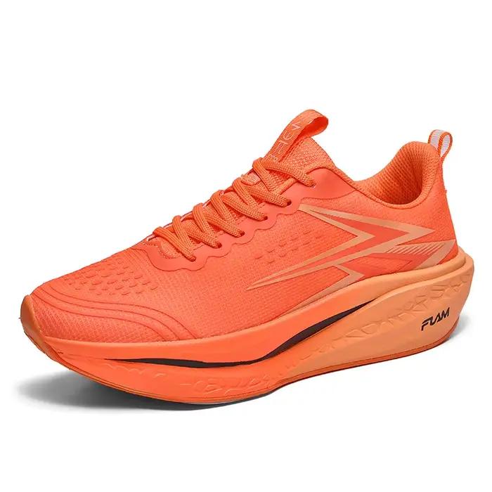 Chaussures de course spécialisées marathon pour hommes, respirantes, légères, avec plaque en carbone, confortables, athlétiques, antidérapantes pour femmes