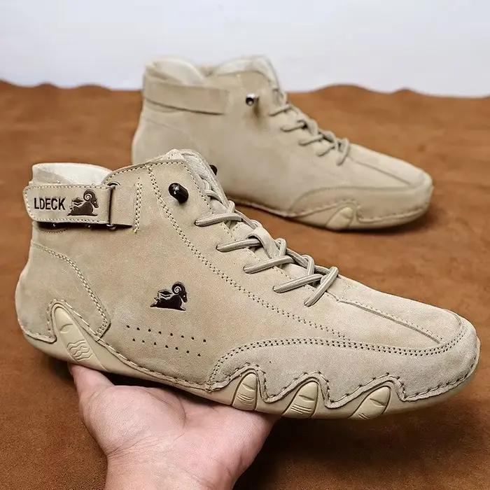 Hommes chaussures décontractées en cuir chaussures de sport de marche antidérapantes chaussures faites à la main pour hommes avec livraison gratuite baskets hautes Masculino