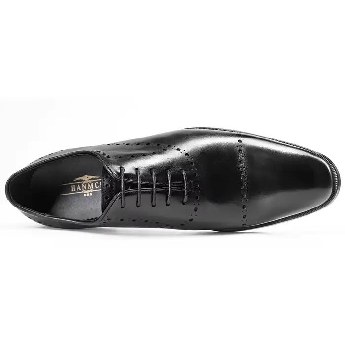 Hanmce-Chaussures Oxford en cuir véritable pour hommes, chaussures provoqué formelles d'affaires, chaussures de luxe de haute qualité