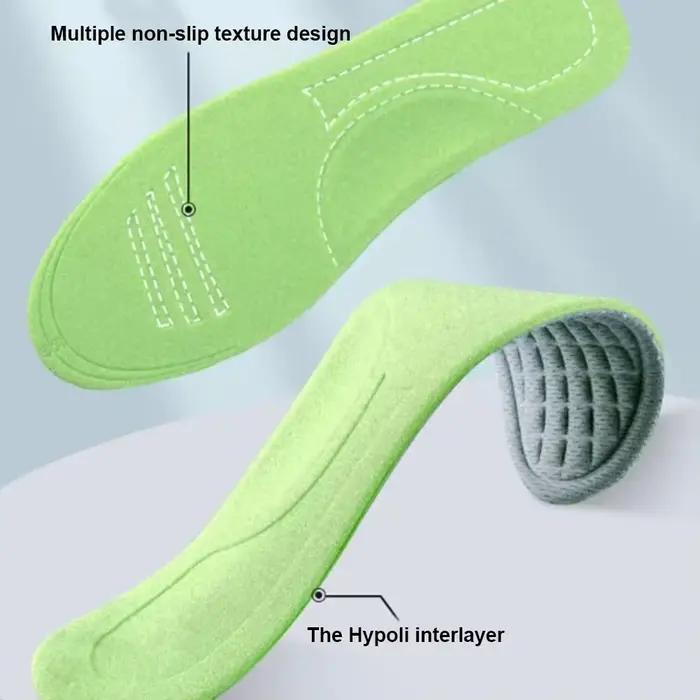 Semelle de chaussure Orth4WD pour hommes et femmes, mousse à mémoire de forme souple, dépistolet ant, absorbant la transpiration, semelle intérieure de massage, taille ajustable, 2 pièces