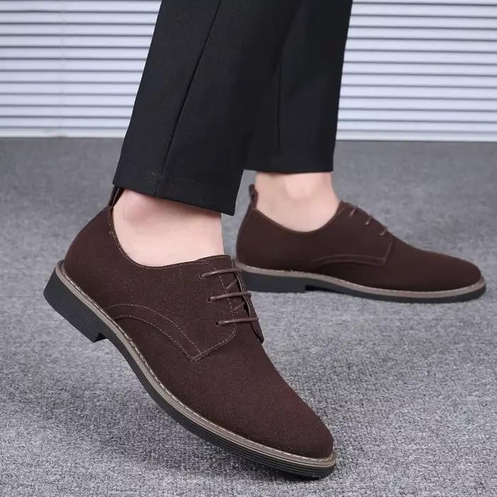 Chaussures habillées pour hommes chaussures en cuir légitime PU daim décontracté hommes concepteur Social mâle noir affaires luxe hommes mariage été homme